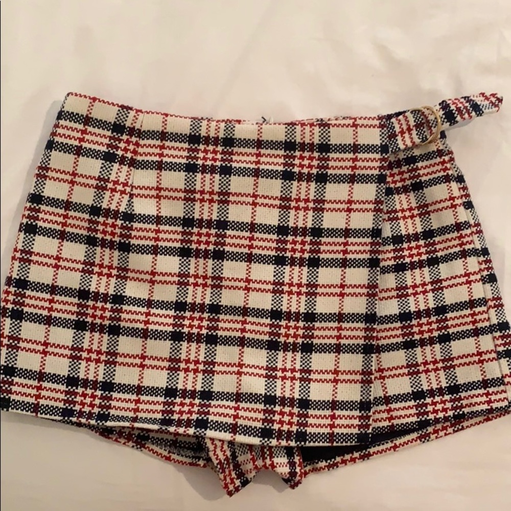 Plaid skort